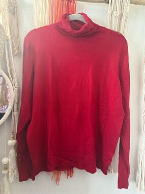 Joseph Men's Bright Red Turtleneck Sweater